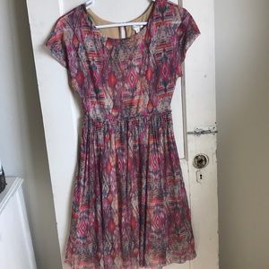 Pink Ikat print dress